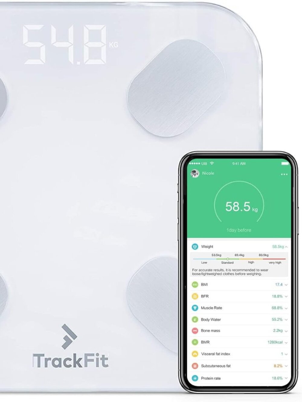 FitTrack Dara Smart BMI Digital Scale